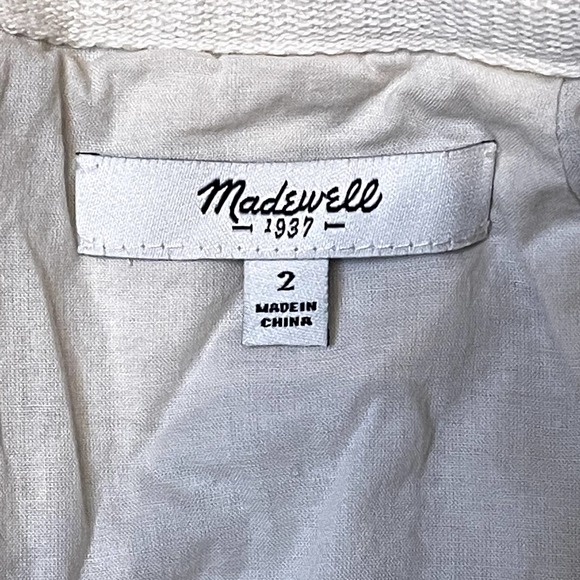 Madewell‎ Womens Skirt Size 2 Black White Striped Check Lined 100% Cotton - Picture 5 of 6